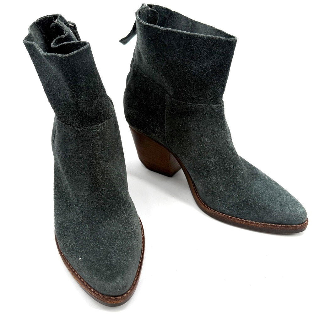 Matisse Hunter Green 100% Suede Womens 6.5 Ankle Boots Western Boho
